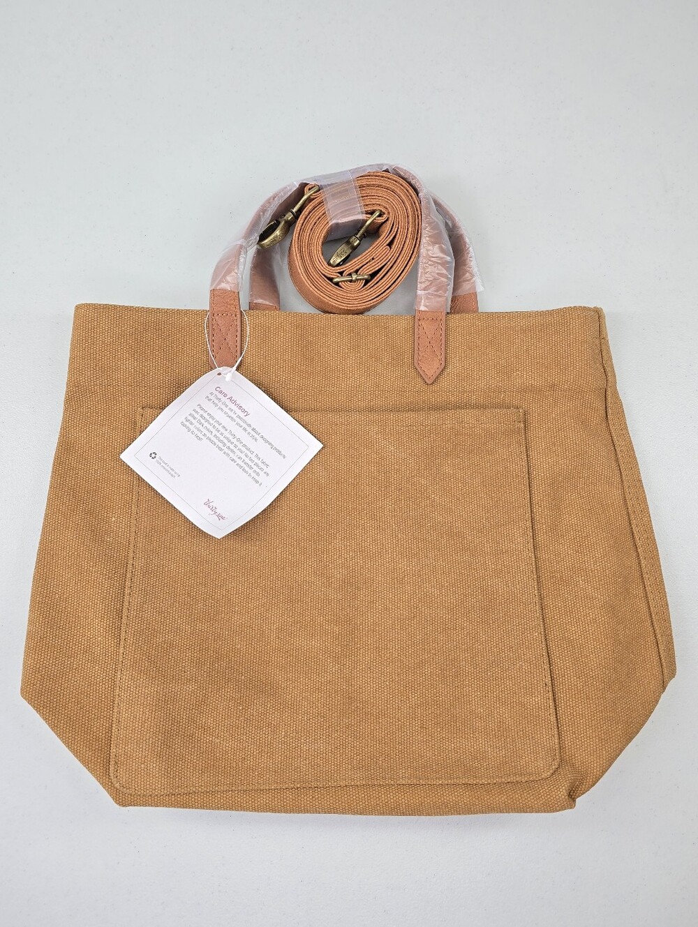 Thirty-One Window Shopper Canvas Tote Crossbody Bag Vintage Maple Retired NWT